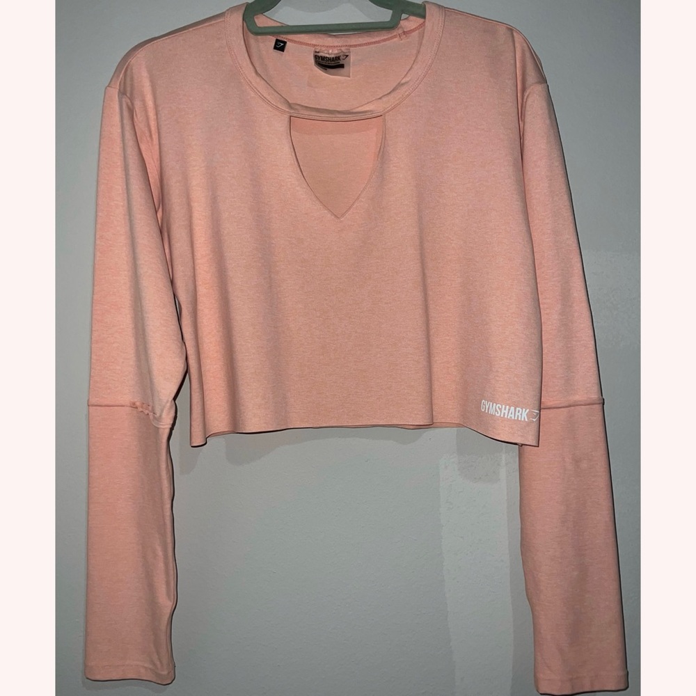 Gymshark NWOT Power Down Crop Top Peach